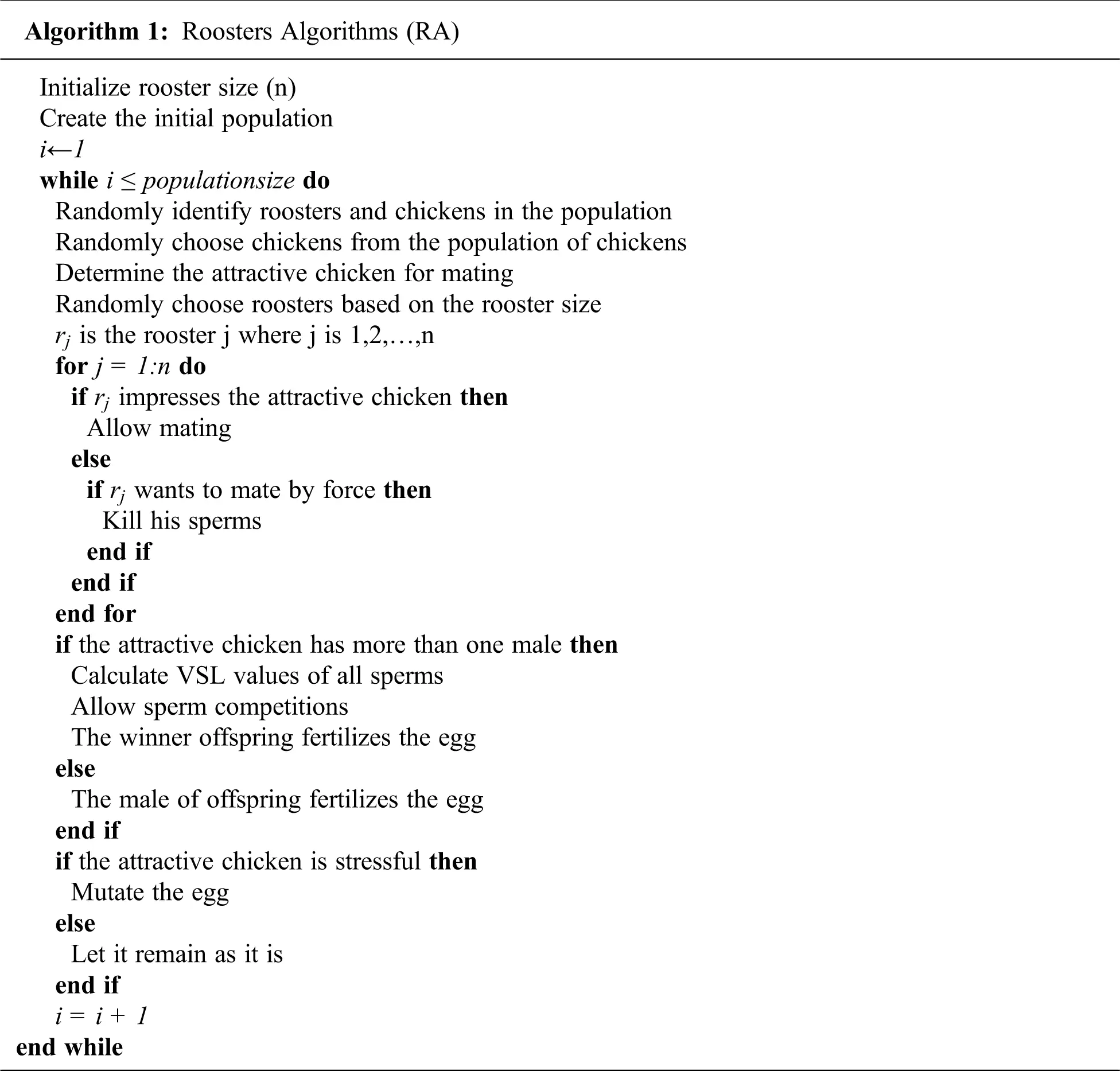 Roosters Algorithm: A Novel Nature-Inspired Optimization Algorithm