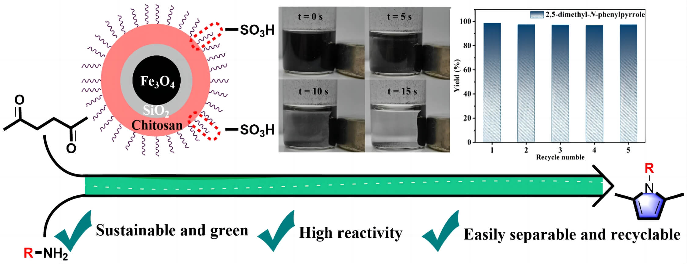 Acidic Magnetic Biocarbon-Enabled Upgrading of Biomass-Based Hexanedione into Pyrroles
