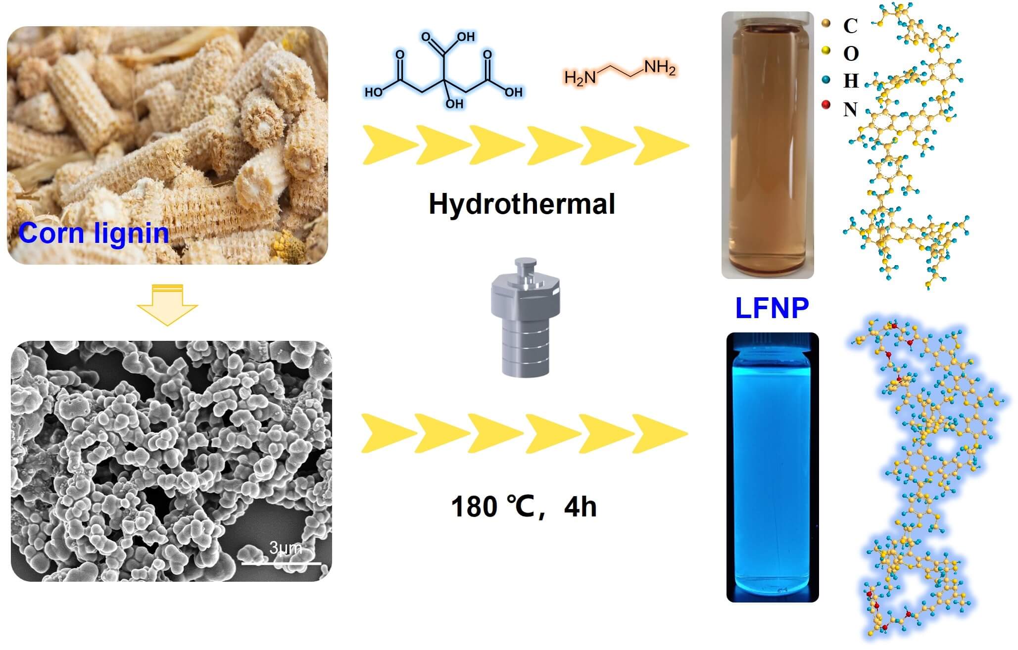 One-Step to Prepare Lignin Based Fluorescent Nanoparticles with Excellent Radical Scavenging Activity